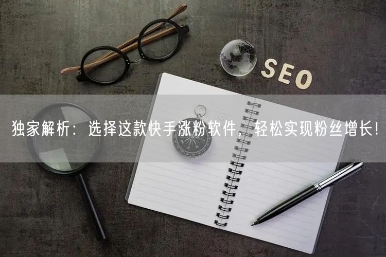 独家解析：选择这款快手涨粉软件，轻松实现粉丝增长！