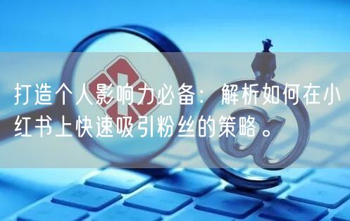 打造个人影响力必备：解析如何在小红书上快速吸引粉丝的策略。